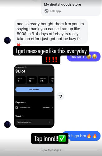 Customer testimonial screenshot